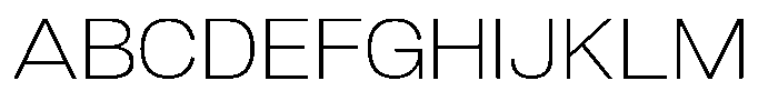 Denova Extra Light Expanded Font UPPERCASE