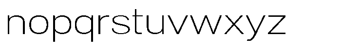 Denova Extra Light Expanded Font LOWERCASE