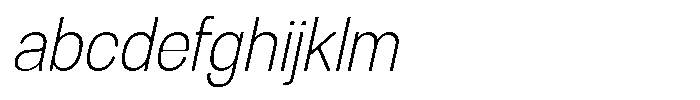Denova Extra Light Semi Condenced Italic FONT