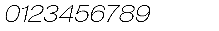 Denova Extra Light Semi Expanded Italic Font OTHER CHARS