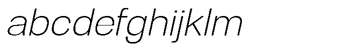 Denova Extra Light Semi Expanded Italic FONT