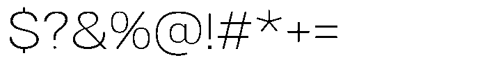 Denova Extra Light Semi Expanded Font OTHER CHARS
