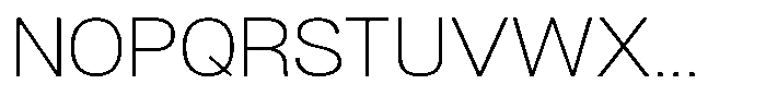 Denova Extra Light Semi Expanded Font UPPERCASE