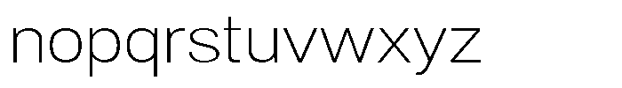 Denova Extra Light Semi Expanded Font LOWERCASE
