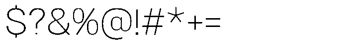 Denova Extra Light Font OTHER CHARS