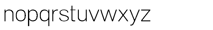 Denova Extra Light Font LOWERCASE