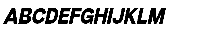 Denova Extra Semi Condenced Italic Font UPPERCASE