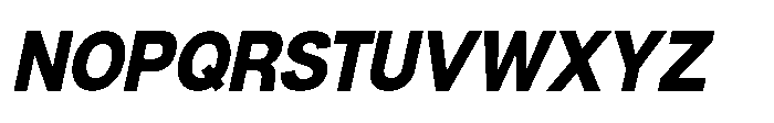 Denova Extra Semi Condenced Italic Font UPPERCASE