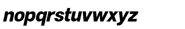 Denova Extra Semi Condenced Italic Font LOWERCASE