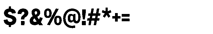 Denova Extra Semi Condenced Font OTHER CHARS