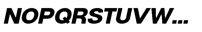 Denova Extra Semi Expanded Italic Font UPPERCASE