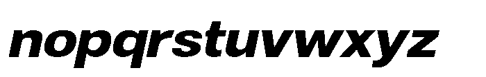Denova Extra Semi Expanded Italic Font LOWERCASE
