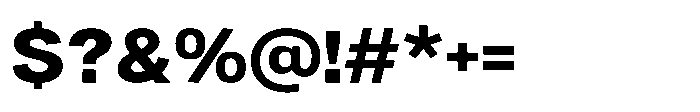 Denova Extra Semi Expanded Font OTHER CHARS