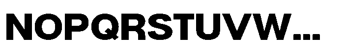 Denova Extra Semi Expanded Font UPPERCASE