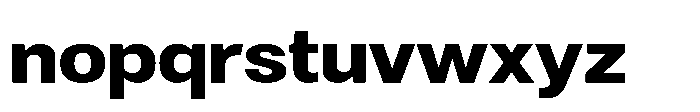 Denova Extra Semi Expanded Font LOWERCASE