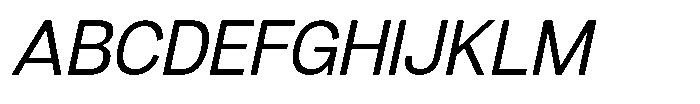Denova Italic Font UPPERCASE