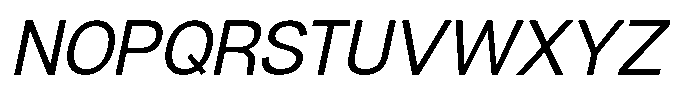 Denova Italic Font UPPERCASE