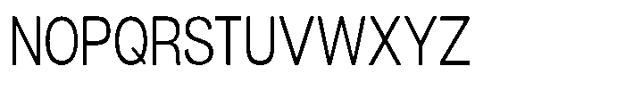 Denova Light Condensed Font UPPERCASE