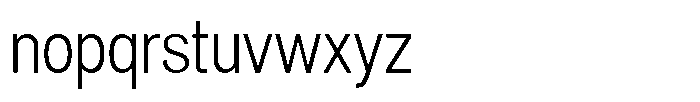 Denova Light Condensed Font LOWERCASE