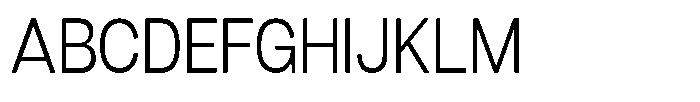 Denova Light Semi Condenced Font UPPERCASE