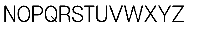 Denova Light Semi Condenced Font UPPERCASE