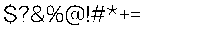 Denova Light Font OTHER CHARS