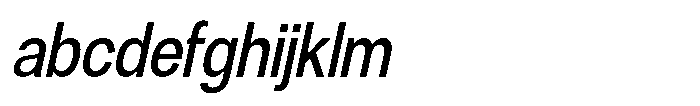Denova Medium Condensed Italic FONT