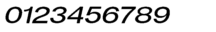 Denova Medium Expanded Italic Font OTHER CHARS