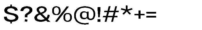 Denova Medium Expanded Font OTHER CHARS