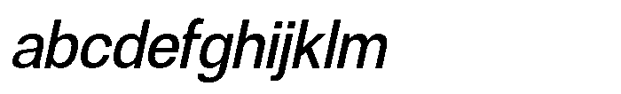Denova Medium Semi Condenced Italic FONT