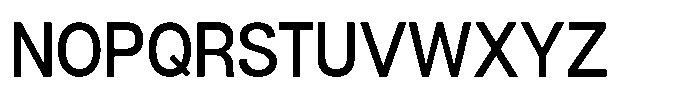 Denova Medium Semi Condenced Font UPPERCASE