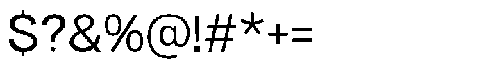 Denova Regular Font OTHER CHARS