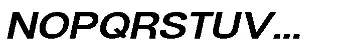 Denova Semi Bold Expanded Italic Font UPPERCASE