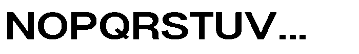 Denova Semi Bold Expanded Font UPPERCASE