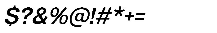 Denova Semi Bold Italic Font OTHER CHARS