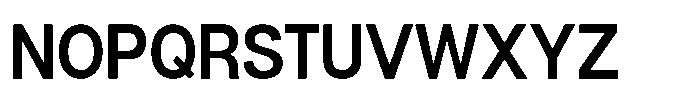 Denova Semi Bold Semi Condenced Font UPPERCASE