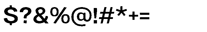 Denova Semi Bold Semi Expanded Font OTHER CHARS