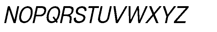 Denova Semi Condenced Italic Font UPPERCASE