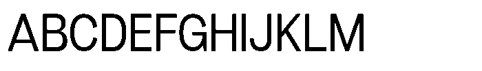 Denova Semi Condenced Font UPPERCASE