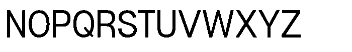 Denova Semi Condenced Font UPPERCASE