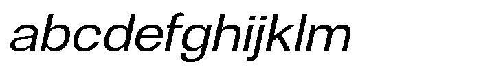 Denova Semi Expanded Italic FONT
