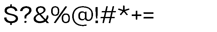 Denova Semi Expanded Font OTHER CHARS