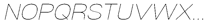 Denova Thin Expanded Italic Font UPPERCASE
