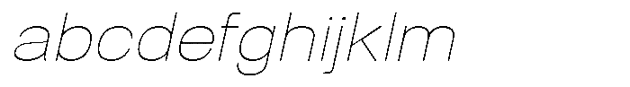Denova Thin Expanded Italic FONT