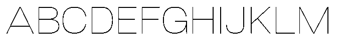 Denova Thin Expanded Font UPPERCASE