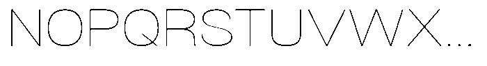Denova Thin Expanded Font UPPERCASE