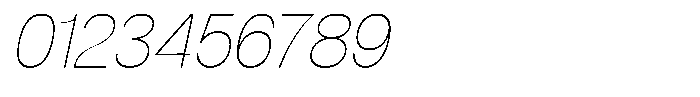 Denova Thin Semi Condenced Italic Font OTHER CHARS