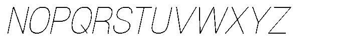Denova Thin Semi Condenced Italic Font UPPERCASE