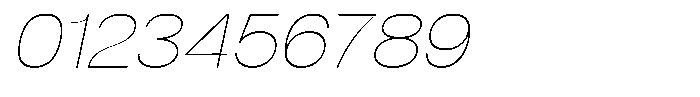 Denova Thin Semi Expanded Italic Font OTHER CHARS