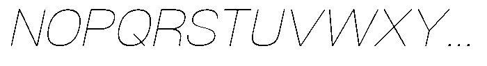 Denova Thin Semi Expanded Italic Font UPPERCASE